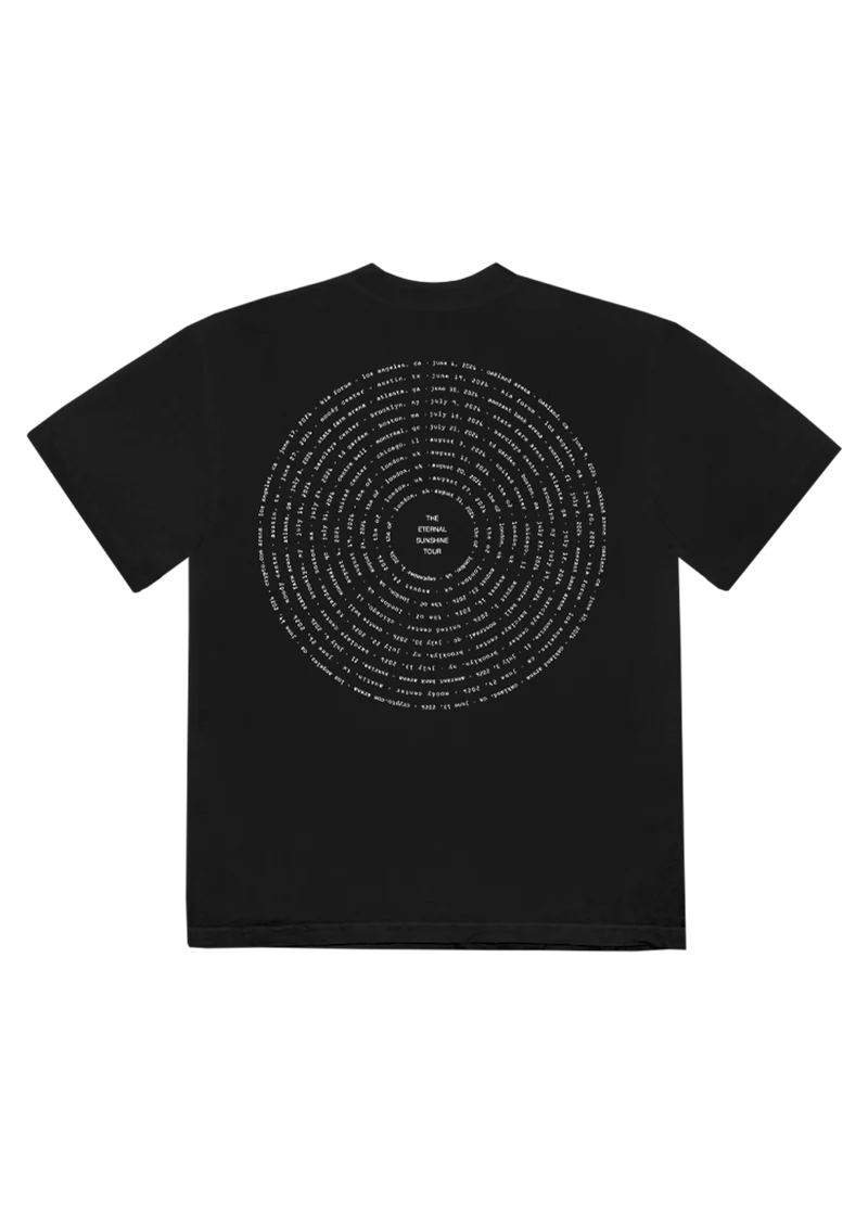 Eternal Sunshine Tour Swirl T-Shirt Black Ariana Grande