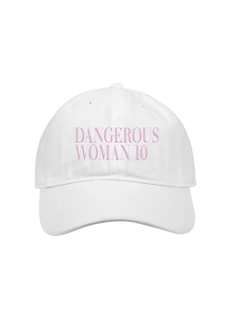 Dangerous Woman 10th Anniversary Hat White Ariana Grande