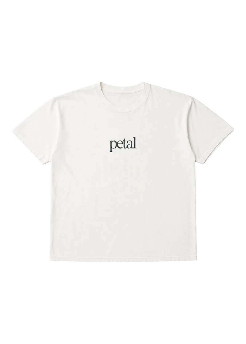 Ariana Grande Petal Live Laugh Love T-Shirt front view in white with Petal Violent Fairy Pop Core graphic