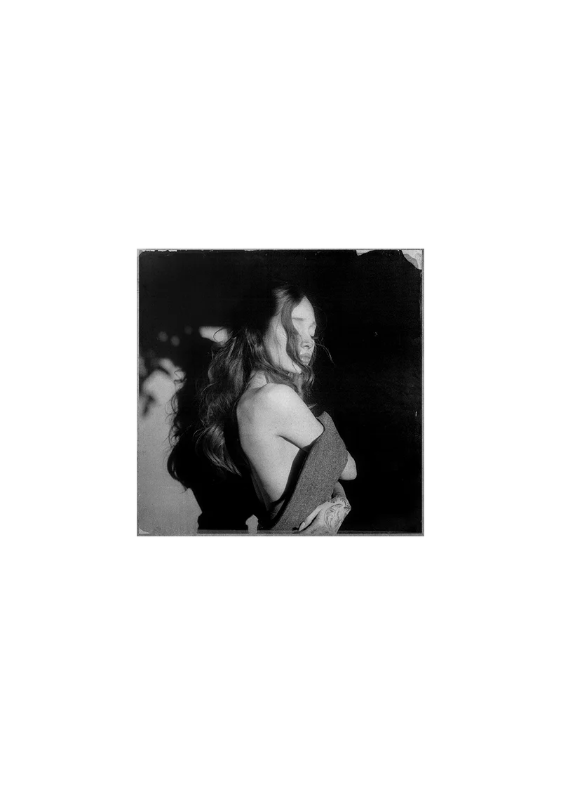 Black and white Ariana Grande Petal portrait artwork print from cloudy gray girl vinyl edition